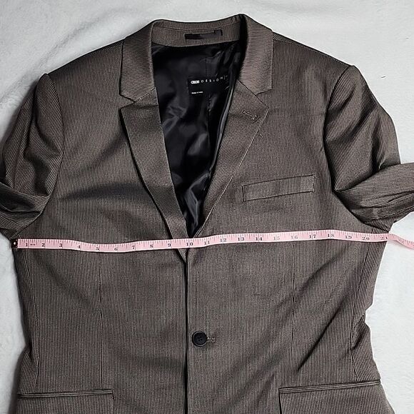 NWT ASOS DESIGN wedding slim suit jacket in brown texture Size US 40" - Picture 3 of 7